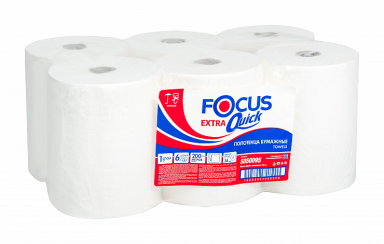 Бумажные полотенца в рулоне Focus Extra Quick 1 слойные белые 200 м (артикул производителя 5050095)