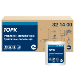 Протирочная бумага в рулоне ТОРК Рефлекс Комфорт M4 1 сл белая 270 м ЦВ (артикул производителя 321400)