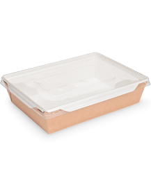 Бумажный контейнер OSQ OPSALAD 1000 мл 222x162x55 мм крафт