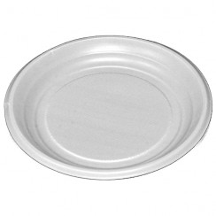 Тарелка пластик. d17см десертная белая (ПС)