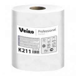 Бумажные полотенца в рулоне VEIRO Professional Comfort 1 слойные белые 150 м (артикул производителя K211)