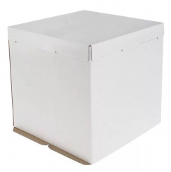 Коробка для торта картон белая 500х500х300 