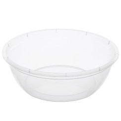 Контейнер пластиковый круглый d144 мм, 375 мл прозрачный Взлп крышка 31074