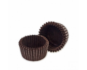 Бумажные тарталетки 25х16 мм круглые коричневые