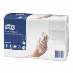 Бумажные полотенца листовые TORK Xpress Multifold Universal Z сложения 2 слойные белые 190 листов (артикул производителя 471103)