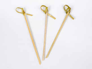 Пики "Узелок" бамбуковые 90мм Ben Fatto, 100шт/уп