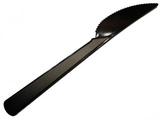 Нож 17см пластиковый черный (ПС)