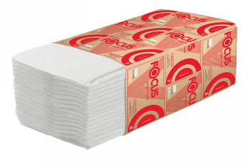 Бумажные полотенца листовые Focus Premium V сложения 2 слойные белые 200 листов (артикул производителя 5049974) 