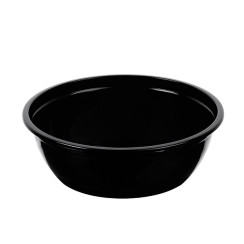 Контейнер пластиковый круглый d144 мм, 375 мл черный Взлп крышка 31074