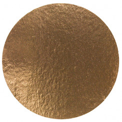 Подложка картон круглая d24см 0,8мм золото GDC 