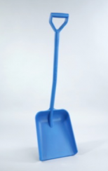 Лопата широкая 330х380х1120мм с короткой ручкой синяя арт.14104-2