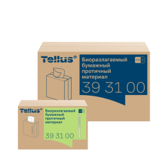 Биоразлагаемый протирочный материал листовой Tellus белый 100 л (артикул производителя 393100)