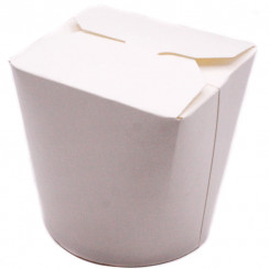 Бумажный контейнер чайна бокс d92 мм, 750 мл белый CHINA PACK