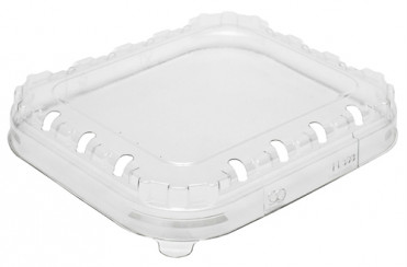 Крышка для контейнера пластиковая прямоугольная 144x121 мм, 250 мл прозрачная